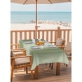 thumbnail image 2 of Outdoor Table Cloth with Umbrella Hole and Zipper, Sage Green Ombre Waterproof Rectangle Tablecloth 52"x70", Modern Abstract Art Farmhouse Gradient Washable Table Cover for Outside Party Patio Picnic, 2 of 8
