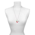 thumbnail image 3 of Delight Jewelry Lime Green Crystal Heart - Red Heart Nurse Strong Zoe Necklace, 3 of 4