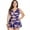 Blue Flower, variant on Plus Size Swimsuit for Women Two Piece Floral Bathing Suits with Shorts