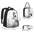 thumbnail image 2 of Balery Cute Cat Meadow Sketch Mochila escolar 3 en 1 para niños: mochila resistente con lonchera térmica y estuche para lápices. Mochila escolar para niños y niñas., 2 of 7