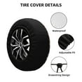 thumbnail image 2 of Naloa Skull rock music record PVC Leather Spare Tire Wheel Cover for Car Truck SUV Camper Trailer Universal Fit many size15 inch, 2 of 6