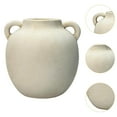 thumbnail image 5 of deevoka Rustic Ceramic Vase Farmhouse Flower Vase Bud Vase Wabi Decorative Vase White, 5 of 9