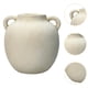 thumbnail image 5 of Jarrón de cerámica rústica, maceta decorativa, maceta, florero decorativo Wabi Sabi Blanco, 5 of 9