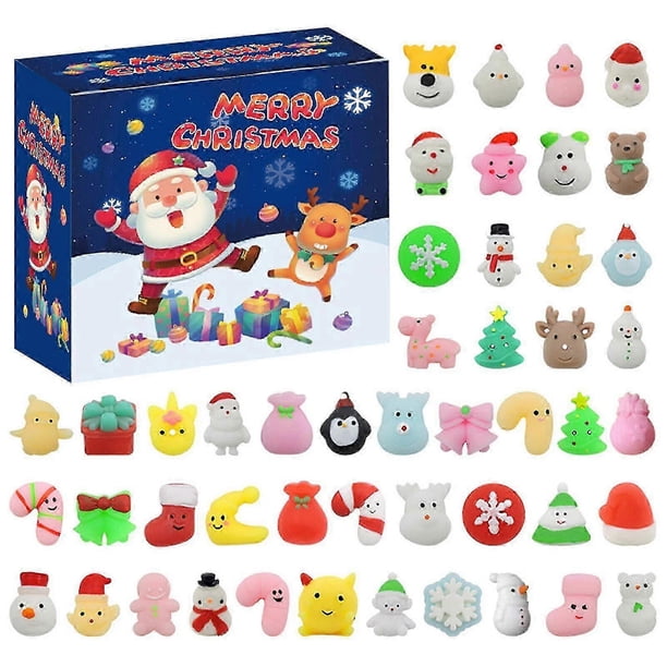 48pcs Squishy Toy Blind Box Mini Christmas Squeeze Stress Relief Toys For Kids Best Gift