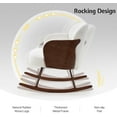 thumbnail image 5 of Merluxy Nursery Rocking Chair for Living Room,Bentwood Frame and Teddy Upholstered,White, 5 of 10