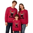 thumbnail image 1 of AWZXDE Christmas Pajamas Pyjamas de Noël pour Chat Famille Lettre Imprimée Col Rond Manches Longues Chandail en Molleton Sans Capuche pour Tout-Petit,140, 1 of 6