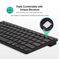 thumbnail image 4 of yeacher Slim Portable Bluetooth Keyboard for iOS, Android, Windows - Compact Design, Long Battery Life, Black/White Options, 4 of 6