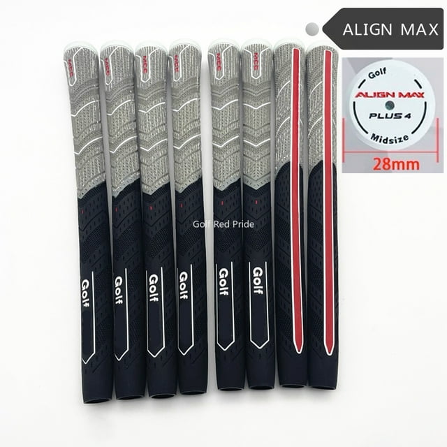 Fil de Coton 13 Pcs MC PLUS4 ALIGN MAX Putter Poignées de Golf Taille Moyenne Gris Poignée de Club de Golf Kit de Poignée en Fer et Bois Golf 5 MAX Taille Moyenne 10 Pcs