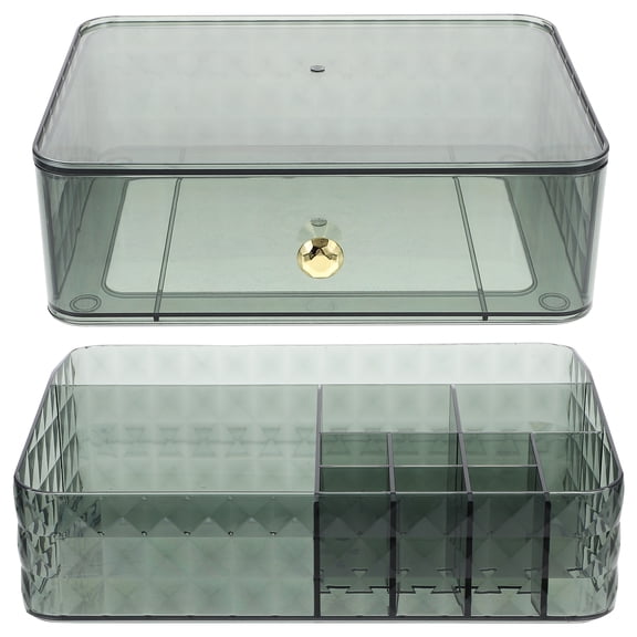 HOMEMAXS Drawer Type Cosmetics Storage Organizer Tabletop Clear Makeup Container Sundries Storage Holder