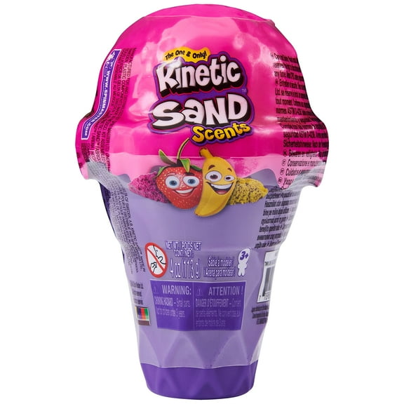 SABLE MAGIQUE - KINETIC SAND - CORNET DE GLACE SABLE PARFUME 113 G - Sable Cinétique et Coloré - Alternative Pâte à Modeler - 6058757 - Modèle Aléatoire - Jouet Enfant 3 Ans et  