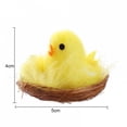 thumbnail image 3 of Bouanq 12Pcs Small Easter Chenille Chicks Fuzzy Mini Chicks Set Stuffed Plush Chick Doll Toys with Easter Rattan Nest Decor Easter Egg Hunt Bonnet Cake Decor On Clearance, 3 of 7