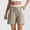 Khaki, variant on Dolkfu High Waist Womens Summer Shorts Athletic Cotton Burmuda Shorts Drawstring Green Yoga Womens Shorts L