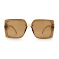 thumbnail image 4 of Womens Rhinestone Jewel Hinge Rectangle Rimless Butterfly Diva Sunglasses Peach - Brown, 4 of 7