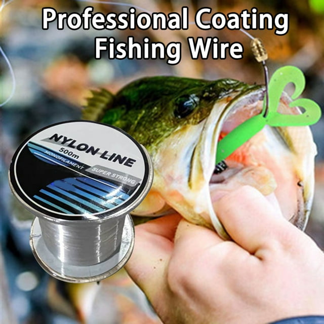 1 Rouleau 500m Fil de Pêche Forte Capacité Haute Densité Entrée Rapide Nylon Revêtement Professionnel Fil de Pêche Équipement de Pêche