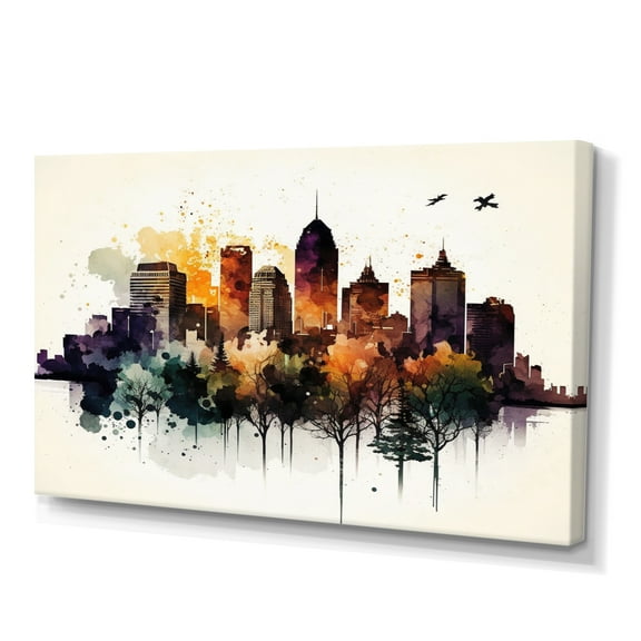 Designart Montreal In The Fall I Canvas Wall Art