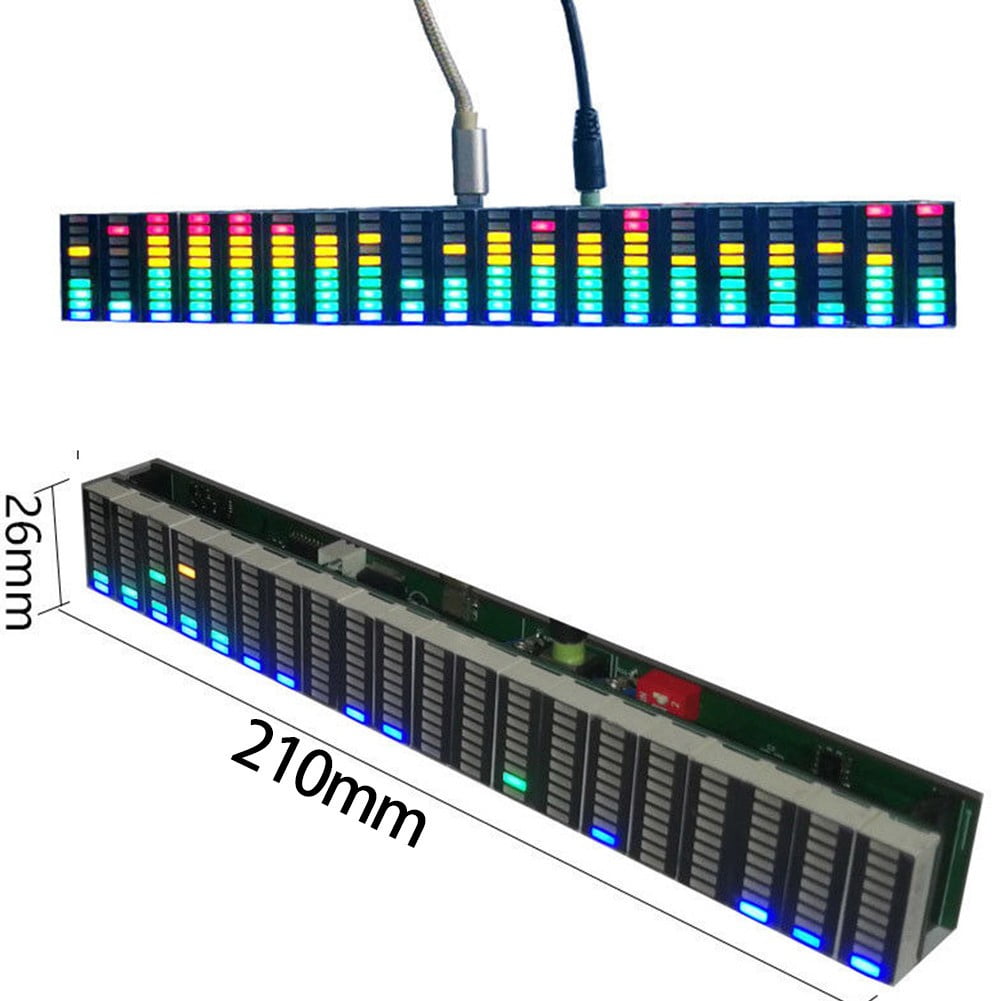 Villig aritmetik Blive opmærksom Mduoduo Stereo VU Meter Indicator Music Spectrum Analyzer 20 Segment LED  Level Display - Walmart.com