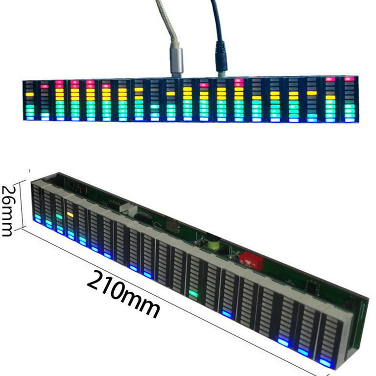 Stereo VU Meter Indicator Spectrum Analyzer 20 Segment LED Level Display - Walmart.com