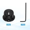 thumbnail image 3 of Uxcell 3Pcs Aluminium Knurled Potentiometer Knobs 1/4" Volume Tone Control Top Hat Knob for Guitar Instruments Audio Mixer Amplifier Black, 3 of 7
