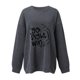 thumbnail image 2 of Gibobby Sudadera oversize mujer Sudadera con cuello redondo para mujer(Gris,XG), 2 of 4