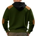 thumbnail image 4 of Plebaso Sweatshirts Men's Long Sleeve Drawstring Hoodies Colorblock Casual Pocket Pullover with Hood, 4 of 5