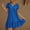 Blue, variant on ITSAME Women's Midi Dress, Short Sleeve V Neck Ruffled Elegant Summer Casual Loose Dresses Black 2XL