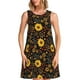 thumbnail image 1 of Fotbe Sunflowers Leaves Vestido de Verano sin Mangas para Mujer – Vestido Midi Línea A, Estilo Camiseta Floral, Vestido Playero Casual y Fluido, 1 of 7
