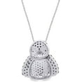 thumbnail image 3 of Penguin Pendant Necklace VVS1 Diamond 14k White Gold Finish Sterling Silver, 3 of 3