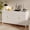 White, variant on TOKSOM 63" White Buffet Cabinet Sideboard, Modern Kitchen Storage Credenza, Dining Room Coffee Bar Server Console Table with 2 Wide Drawers, 4 Fluted Doors & Adjustable Shelves