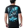 thumbnail image 3 of Batman Fighting Dragon Men's Black Crew Neck Short Sleeve T-shirt  - Small, 3 of 7