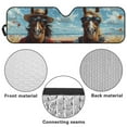 thumbnail image 6 of Jeiento Windshield Sun Shade Compatible with 2007-2024 Wrangler Rubicon Sahara TJ JK JKU 2 & 4 Door Funny Horse Car Sun Shade Sun Visor Protector Keep Your Vehicle Cool, 6 of 6