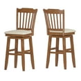 thumbnail image 5 of Weston Home Sheena Slat Back Bar Height Wood Swivel Stool, Oak, 5 of 5