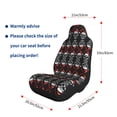 thumbnail image 3 of Uemuo Skull santa hat Pattern Car Seat Covers for Front Seats Waterproof Seat Covers for Cars, Universal Auto Front Seats Protector Fits for Car-, 3 of 6