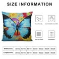 thumbnail image 5 of Shangniulu Cushion Cover Case Watercolor Blue Butterfly and Flower Splash Doodle,Decorative Throw Pillow Case for Sofa Couch Bed Chair, 5 of 5