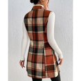 thumbnail image 2 of Goindgs Coats for Women Shacket Jacket Vest Plaid Sleeveless V Neck Lapel Waistband Thick Autumn Winter Wear Coat Casual Lapel Jackets Red-S, 2 of 5