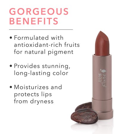 100% PURE Cocoa Butter Matte Lipstick (Fruit Pigmented), Cacti, Full Coverage, Long Lasting, Matte Lip, Moisturizing Cocoa Butter, Natural Makeup (Cool Toned Sepia Brown) - 0.15 oz