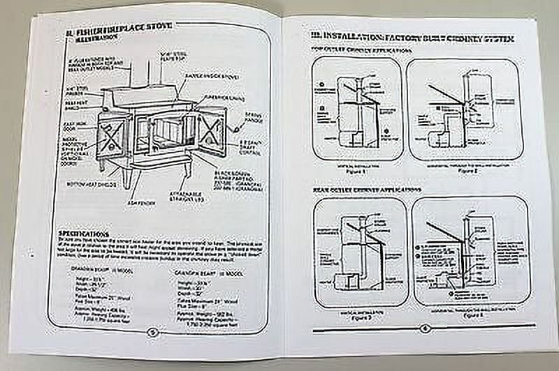 Fisher Stoves Grandma Grandpa Bear Owners Manual Instruction Install  Operating - Walmart.com