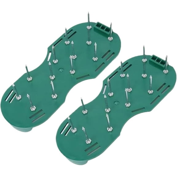 Lawn Aerator Garden Lawn Aerator Shoes Garden Scarifier Shoes Cultivator Scarification Nail Tool Lawn Aerator Spikes Shoes Tools(Black)