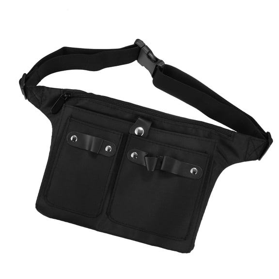 Vocoste Hairstylist Waist Belt Barber Hair Stylist Tools Storage Hairdresser Scissor Apron Belt, Canvas Black