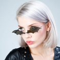 thumbnail image 4 of Gafas de sol de murciélago personalizadas para hombres y mujeres - Gafas de sol coloridas, negro/negro, 4 of 5