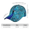 thumbnail image 2 of Rateoe Beautiful Blue Peacock Pattern Baseball Cap Outdoor Cap Mountain Dad Hat - Unstructured Soft Cotton Cap-Adjustable UV Protection Cap, 2 of 6