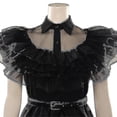 thumbnail image 3 of Conjunto de disfraz de Cosplay de Wednesday Addams, disfraz de fiesta de Carnaval de Halloween para niñas adultas, 3 of 3