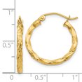 thumbnail image 3 of 14k Yellow Gold Twist Hoop Earrings Round, 3 of 7