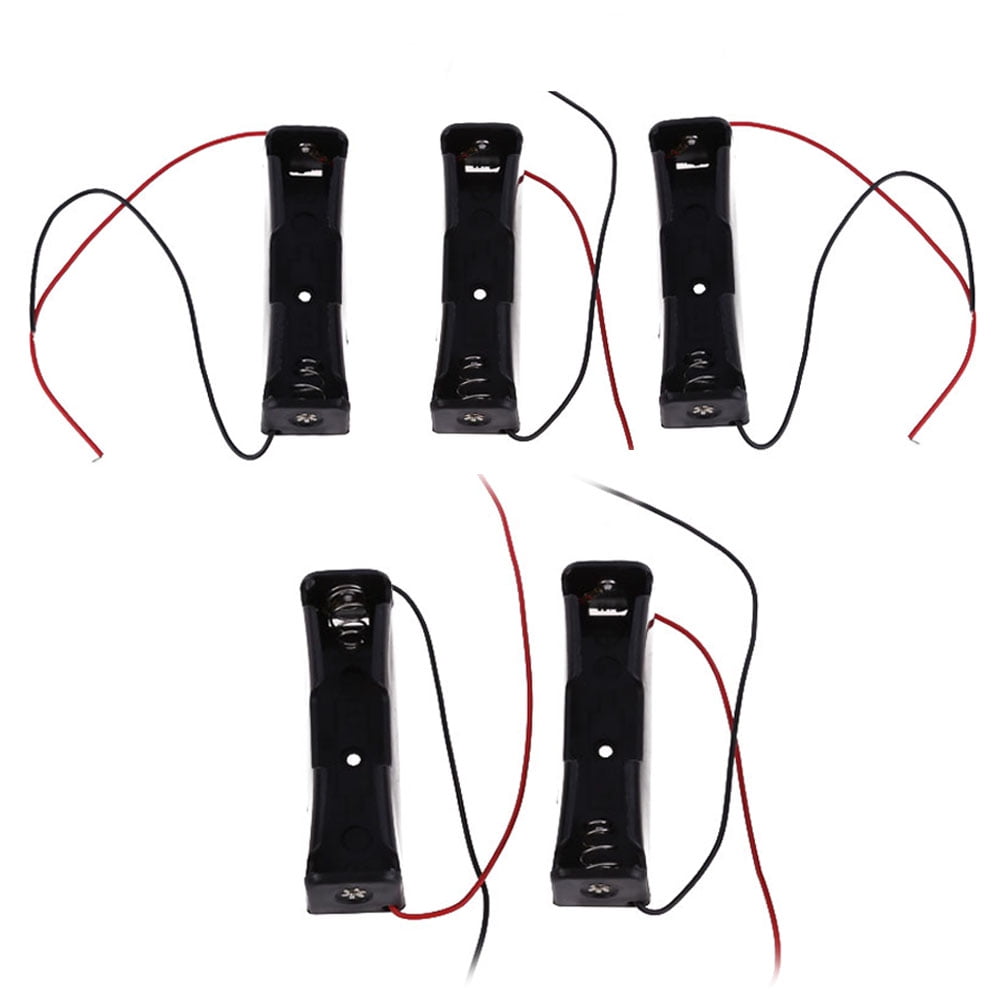 5 Pcs New 18650 17500 18500 Battery 3.64.2V Clip Holder Box Case Black