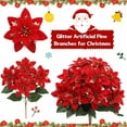 thumbnail image 7 of Poinsettia Flowers,Artificial Poinsettia Flowers,Flores De Navidad,Fake Poinsettias,Christmas Decorations For Christmas Tree Party Porch Garden Indoor Outdoor,1 Pc,12.99In, 7 of 7