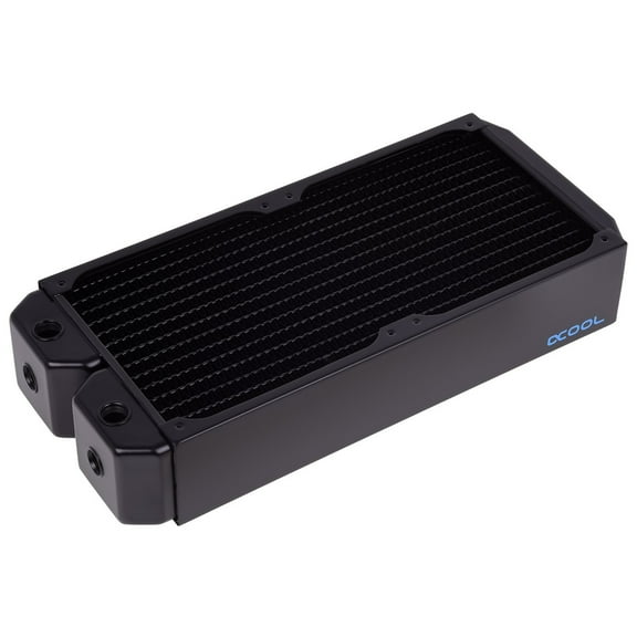 Alphacool NexXxos UT60 Full Copper Radiator 280, 140mm x 2, Dual Fan, Black