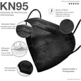 thumbnail image 3 of Best Trading 50 Cubrebocas Negros KN95, Mascarilla de Protección Certificada, Tapabocas Individual con 5 Capas de Protección contra Partículas, con Ajustador Nasal Oculto, Tecnología Ligera (Negro), 3 of 5