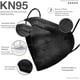thumbnail image 3 of Best Trading 50 Cubrebocas Negros KN95, Mascarilla de Protección Certificada, Tapabocas Individual con 5 Capas de Protección contra Partículas, con Ajustador Nasal Oculto, Tecnología Ligera (Negro), 3 of 5
