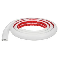 Uxcell 4ft Cord Cover Floor W0.3" x  H0.3" Hide Extension Cable Wire Covers White