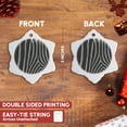 thumbnail image 3 of 3drose, Perfectly Zebra Print- Animal Print- Animals, 3 inch Snowflake Porcelain Ornament, 3 of 7