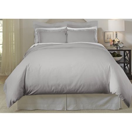 Pointehaven 620 TC Sateen Storm Grey 100% Long Staple Cotton 3 pc Duvet Set, King/California King
